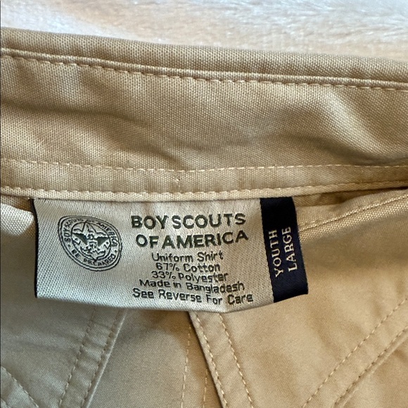 Boy Scouts of America Kids Button Down Long Sleeve Poplin Shirt Size Large - Picture 5 of 8